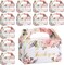 50-Pack Floral “Thank You” Treat Boxes – Gable Gift Boxes for Weddings, Parties, Thanksgiving, Christmas, Employee Appreciation, and Event Favors (White, pink, green)